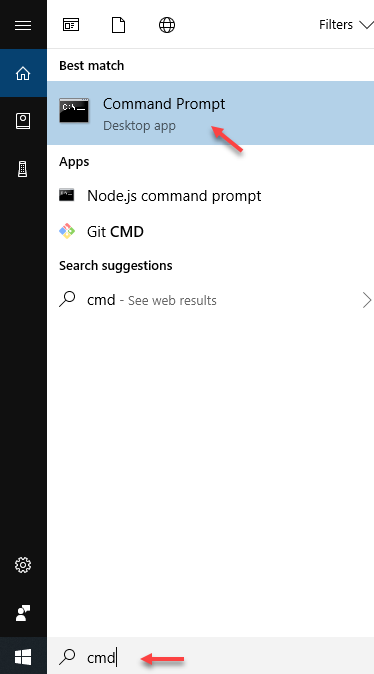 dos commands windows 10 for device list